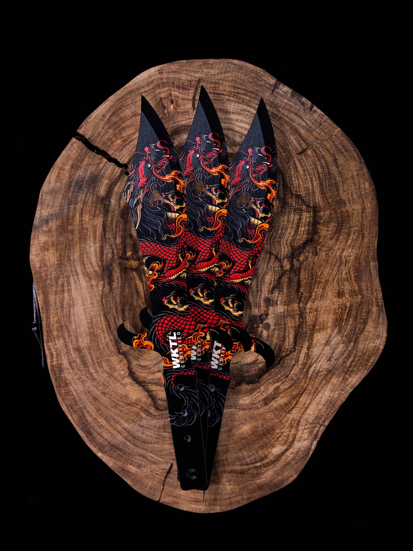 Tesoro Throwing Knives: Fire Dragon (Set of 3)