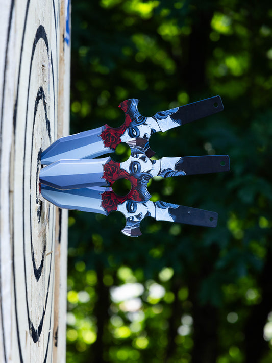 Muerto Set of 3 Throwing Knives: Eternity’s Embrace