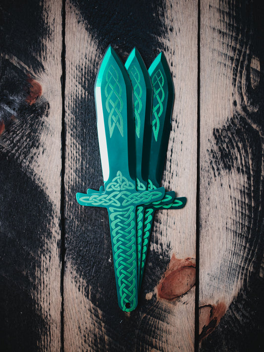 WKTL Highlander Set of 3 Throwing Knives - Gaelic Warrior