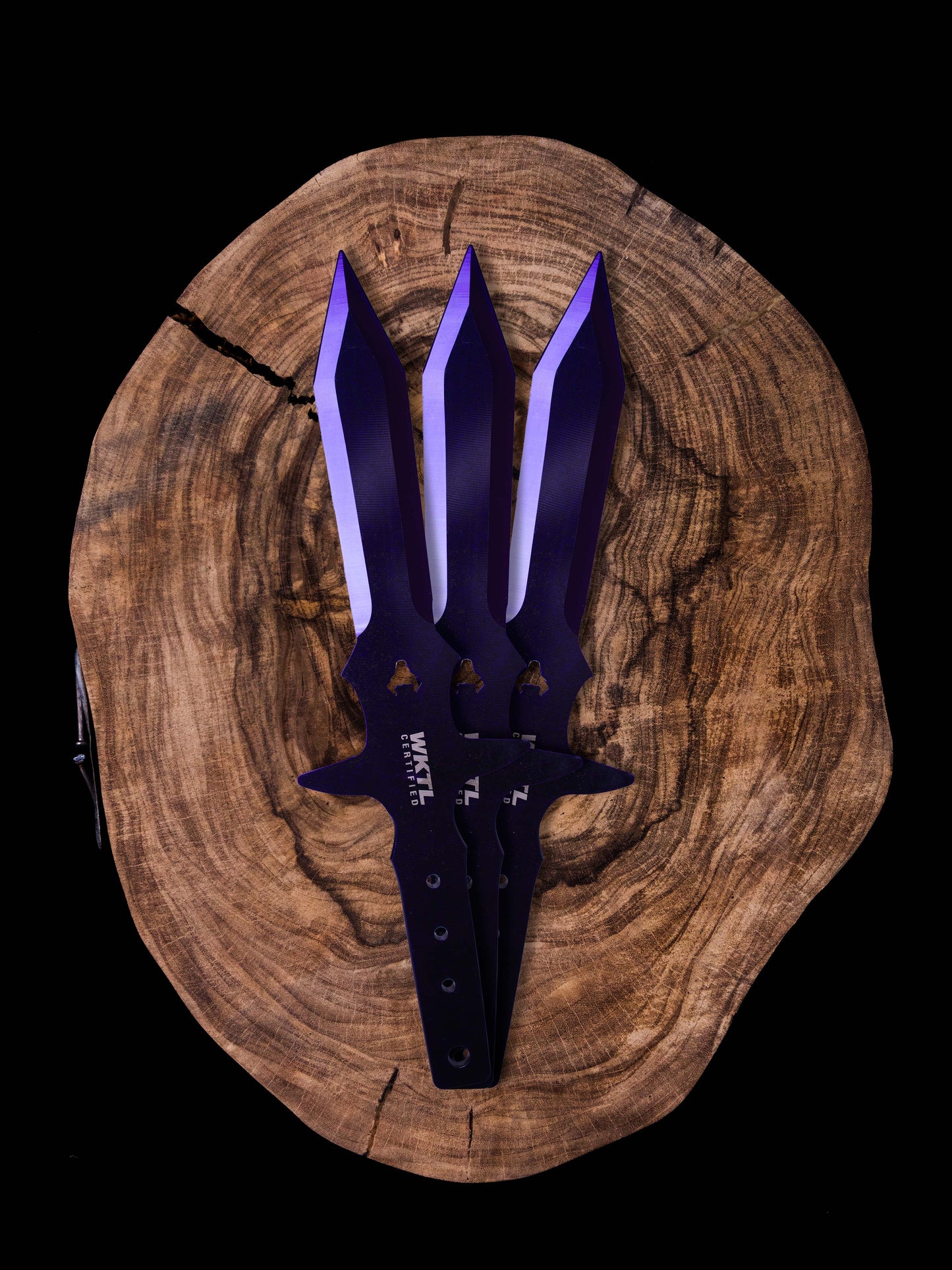 The Toro Barbaro Throwing Knife: Purple Bevel (Set of 3)