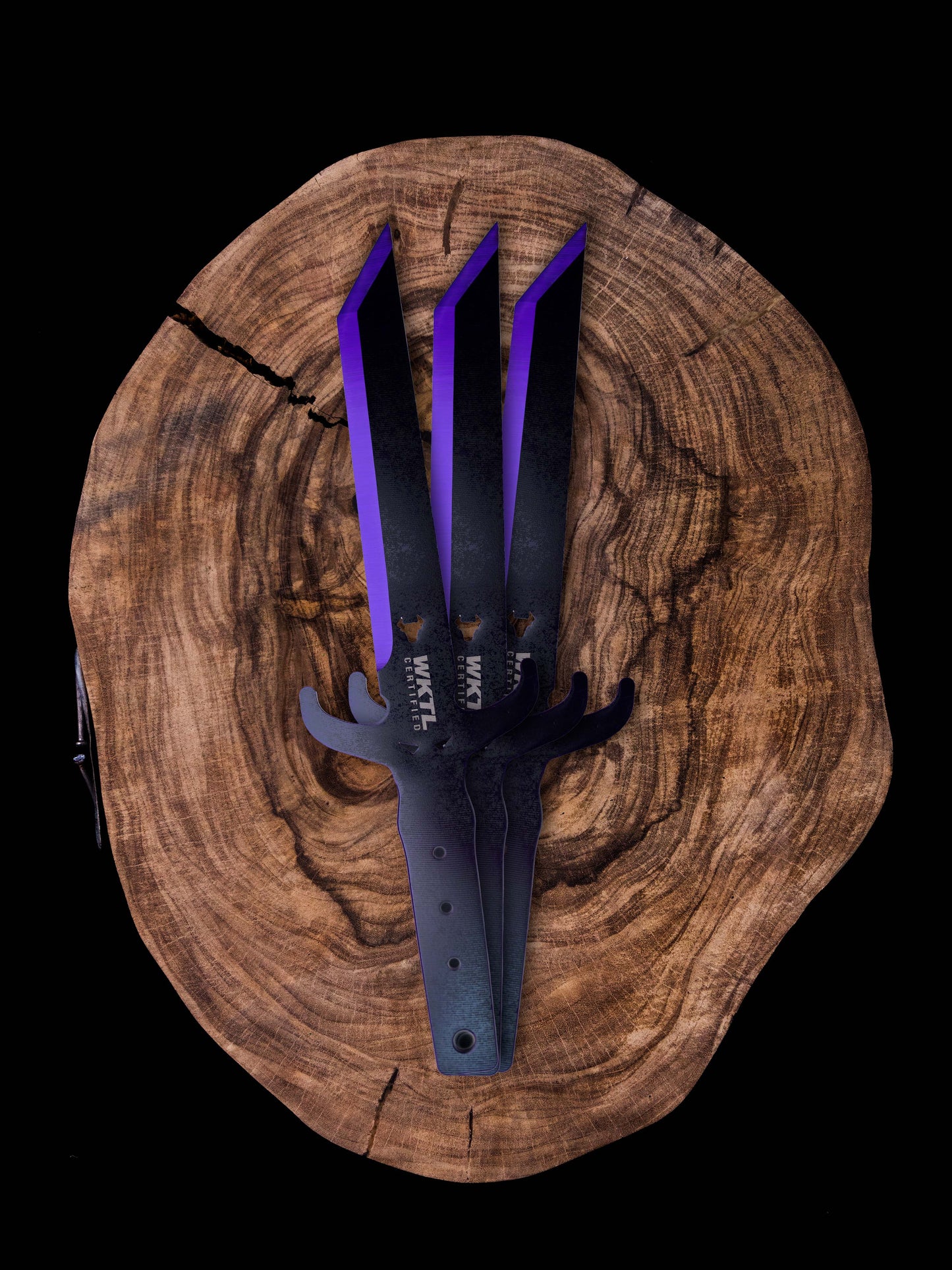 Diablo Throwing Knives: Purple Bevel (Set of 3)