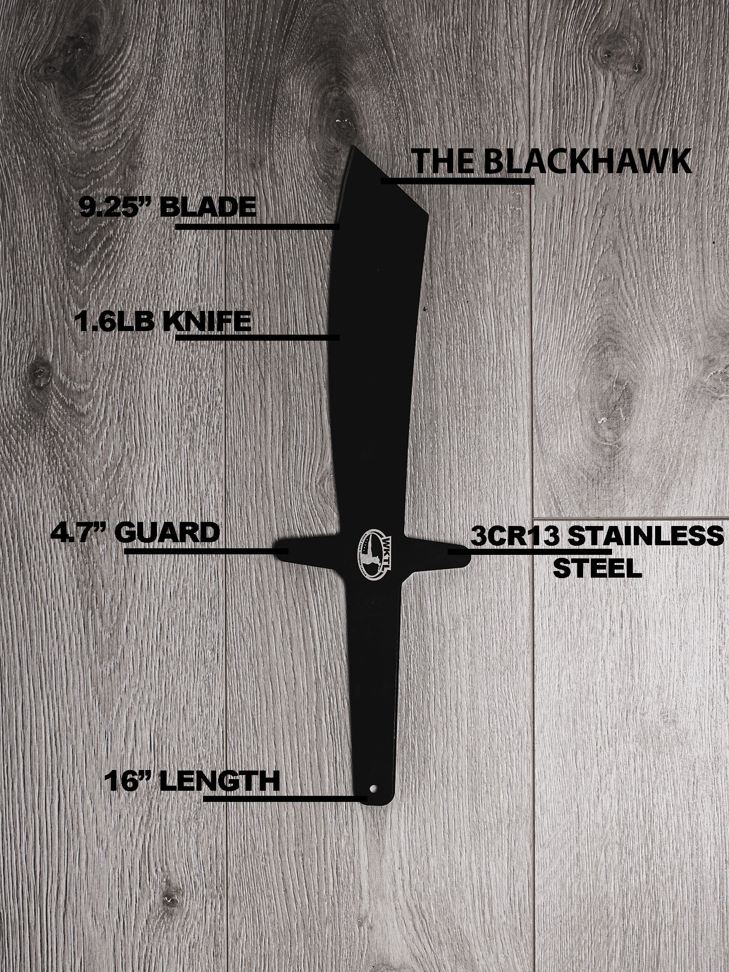 World Knife Throwing League (WKTL) Certified Toro Competition Throwing Knife, The Blackhawk Specifications