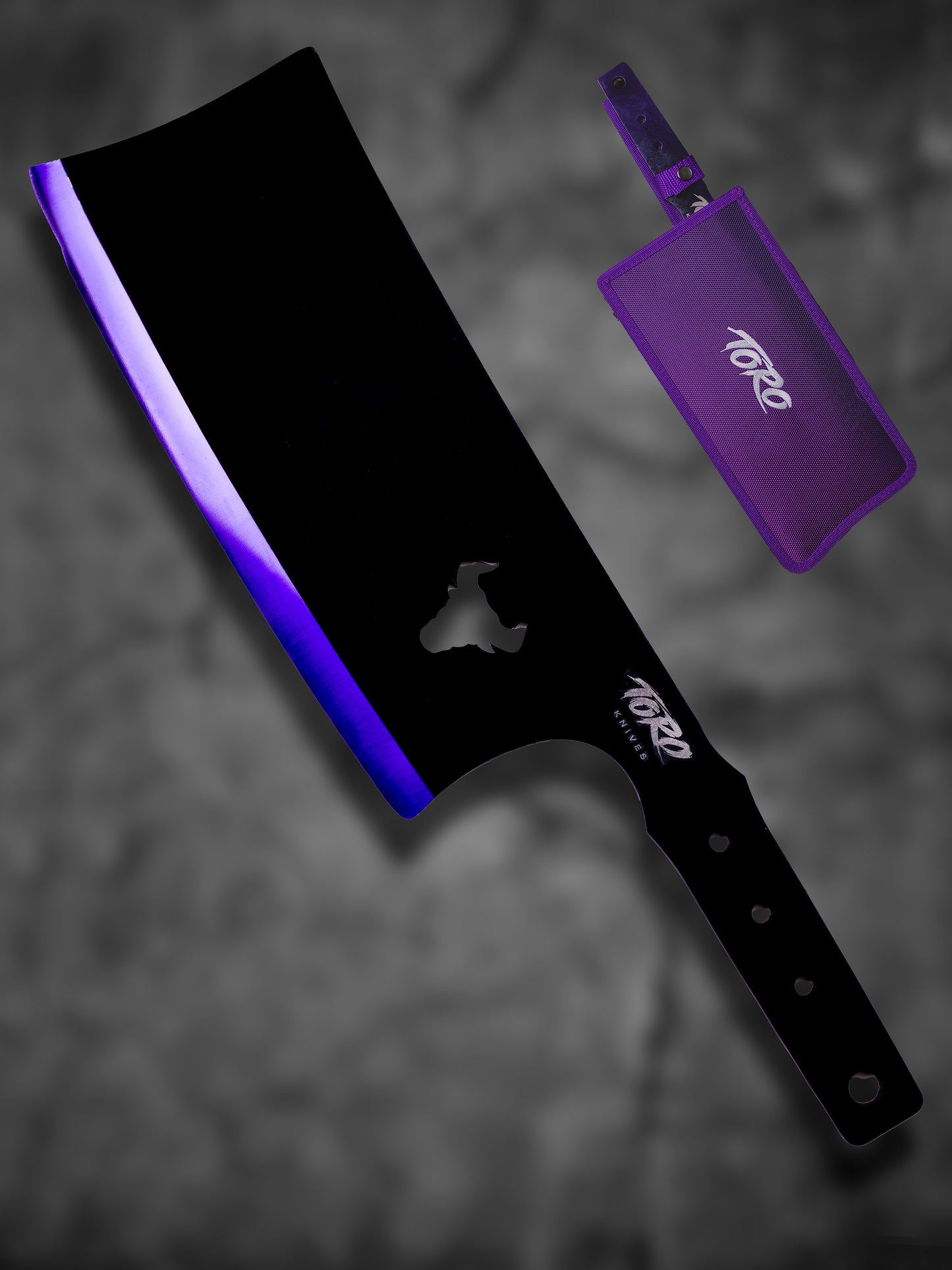 The Toro Besito Throwing Knife: Purple Bevel (Single Knife)