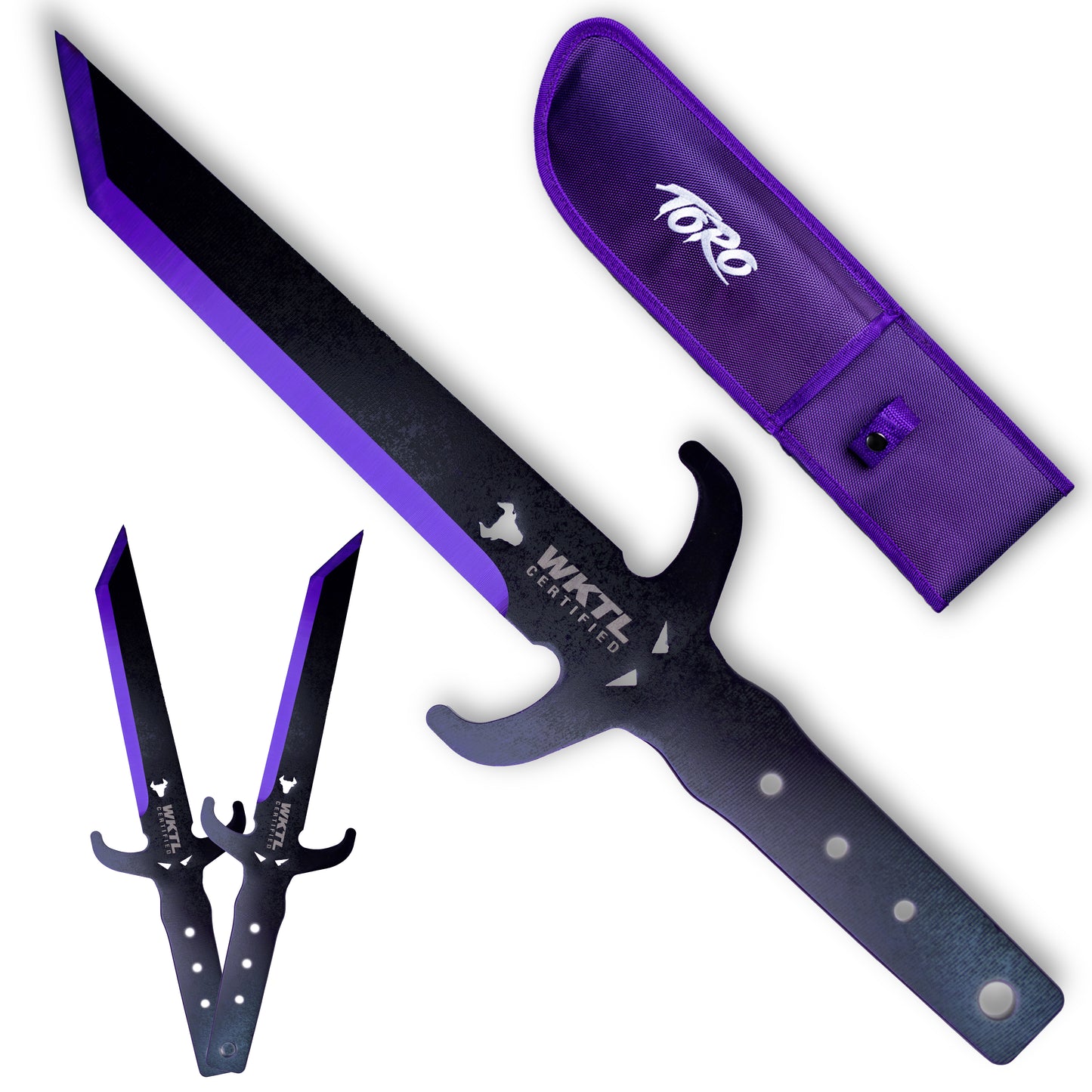 Diablo Throwing Knives: Purple Bevel (Set of 3)